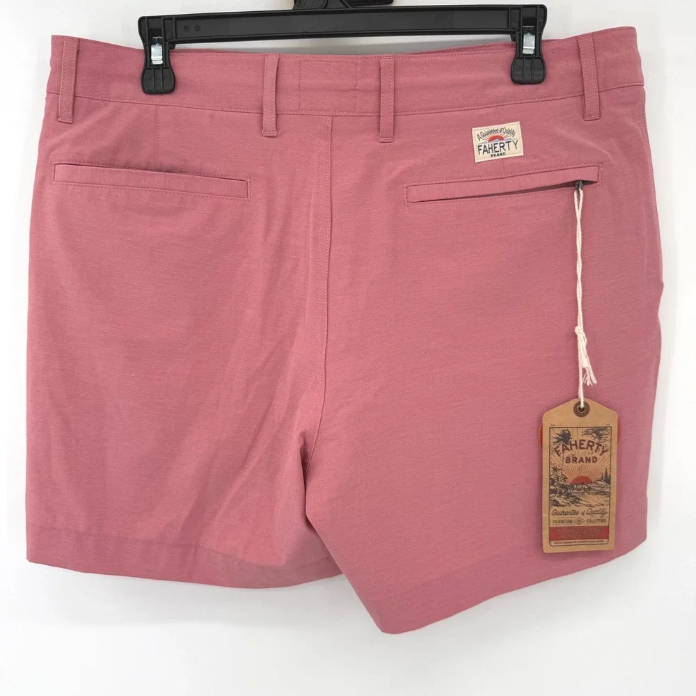 Faherty Shorts Mens 33 Pink All Day Short 5